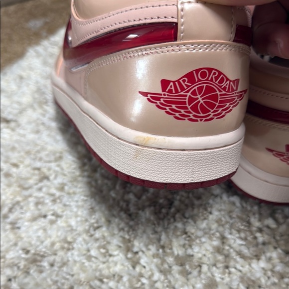 Nike Pink and Red Sneakers Air Jordan 1 Low - Picture 3 of 7